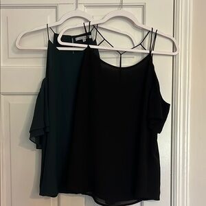 Naked zebra Elegant Black and Green Women's Tops